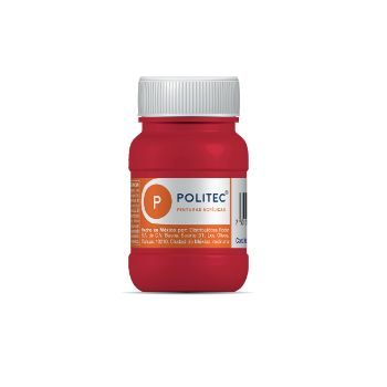 Caja De Pintura Acrílica Politec Rojo Toluidina 309 / 100 Ml / 6 Piezas