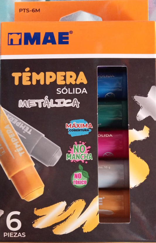 Pintura tempera solida metalica MAE
