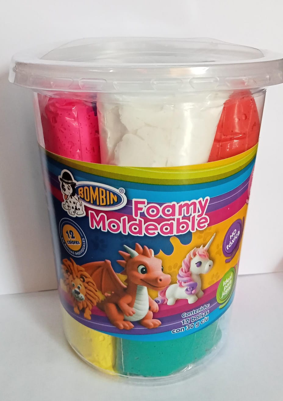 Foamy moldeable con 12 bolsas de 30 g c/u BOMBIN