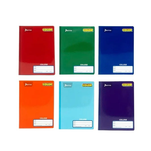 Cuaderno Norma Color 360 Cosido College 100 Hojas Cuadro Chico (C5)