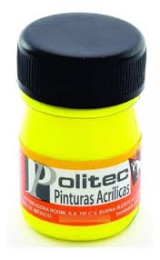 Pintura acrilica flour politec amarilla #1