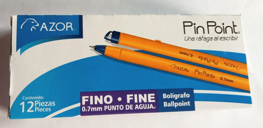 Boligrafos Pin Point tinta azul punta fina C/12