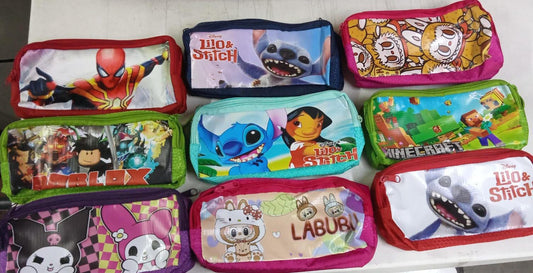 Lapicera 2 cierres tela panal LULIN