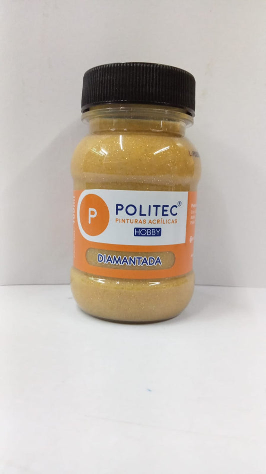 Pintura Acrílica Politec Diamantada Oro / 100ml / 1 pieza