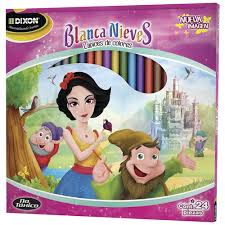Colores cortos y redondos C/24 Blanca Nieves