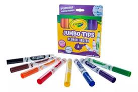 Plumones Grueso Jumbo Tips C/8 Crayola