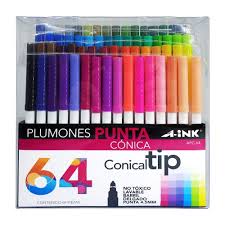 Plumones Cónica C/64 A Ink
