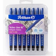 Set de estilografos con 8 piezas tinta negra PELIKAN