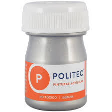 Pintura acrilica politec metalica plata 701