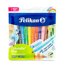 1 Paquete De Boligrafos De Colores Pélikan Con 10 Piezas