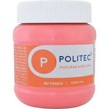 Pintura acril politec 250 ml coral 344/12
