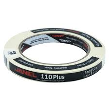 Cinta adhesiva masking JANEL 110 plus / 12 mm x 50 m / 1 pieza