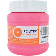 Pintura acril politec 250 ml rosa mexicano rodin 337/12