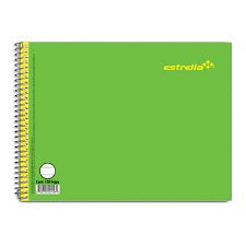 Cuaderno blanco 100 hojas forma italiana de un aro  ESTRELLA