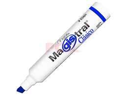 Marcador para pizarrón blanco punta cincel clásico azul MAGISTRAL