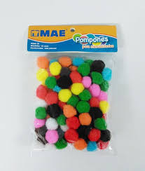 Pompon para manualidades 100 piezas 19 mm MAE