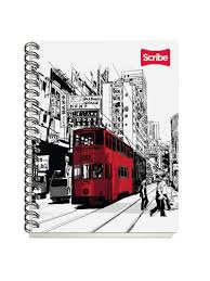 Cuaderno de cuadro grande 100 hojas doble aro frances SCRIBE IN BLACK