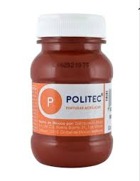 Caja De Pintura Acrílica Politec Rojo Oxido 305 / 100 Ml / 6 Piezas