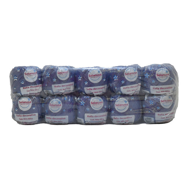 Rafia Selanusa Azul Marino 145 - Paquete de 10 piezas de 100 g
