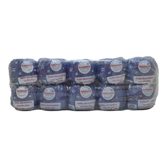Rafia Selanusa Azul Marino 145 - Paquete de 10 piezas de 100 g