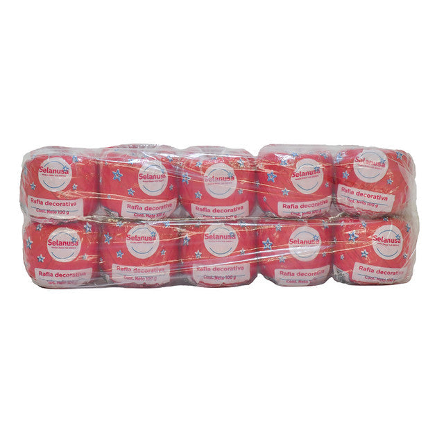 Rafia Selanusa Fresa 54 - Paquete de 10 piezas de 100 g