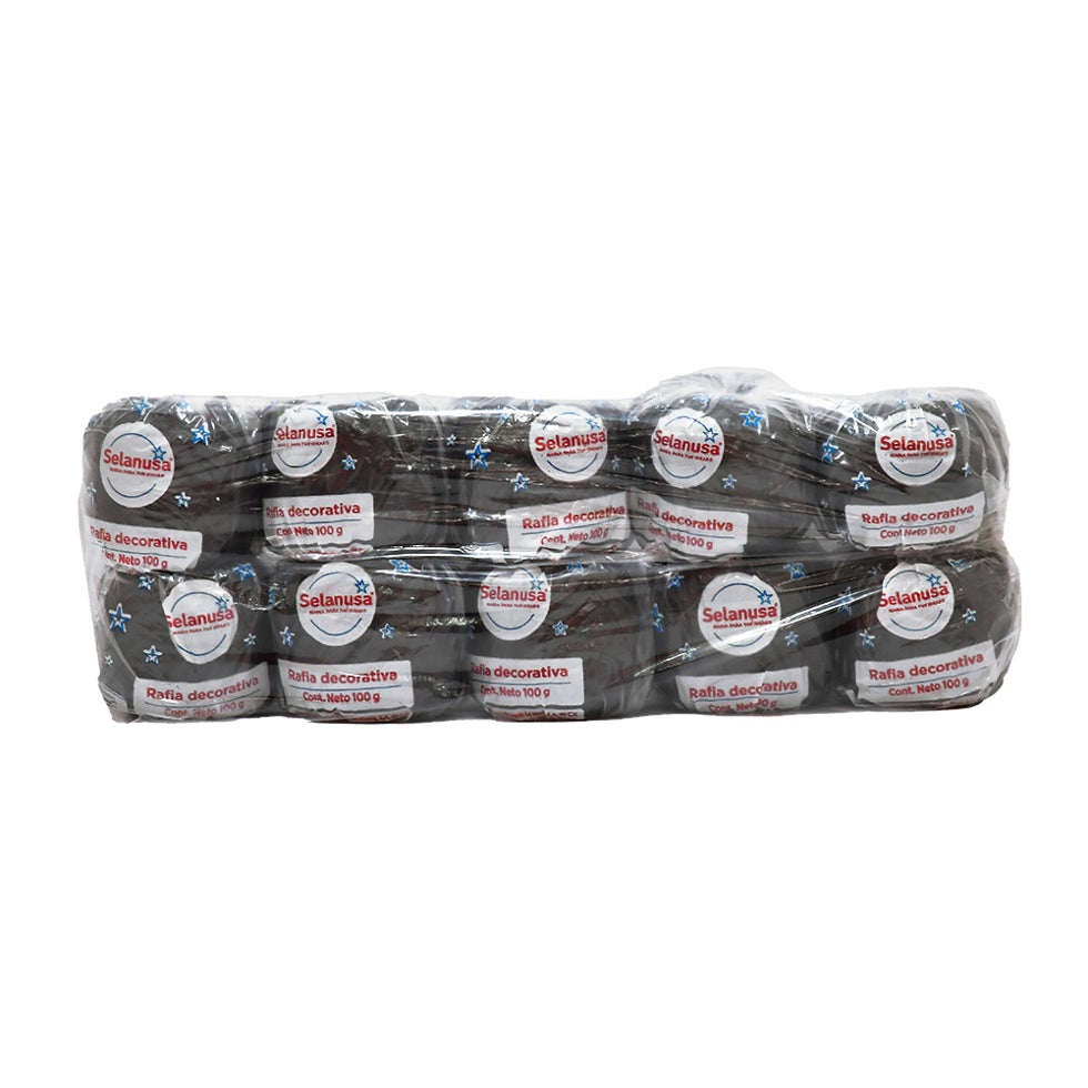 Rafia Selanusa Negro 116 - Paquete de 10 piezas de 100 g