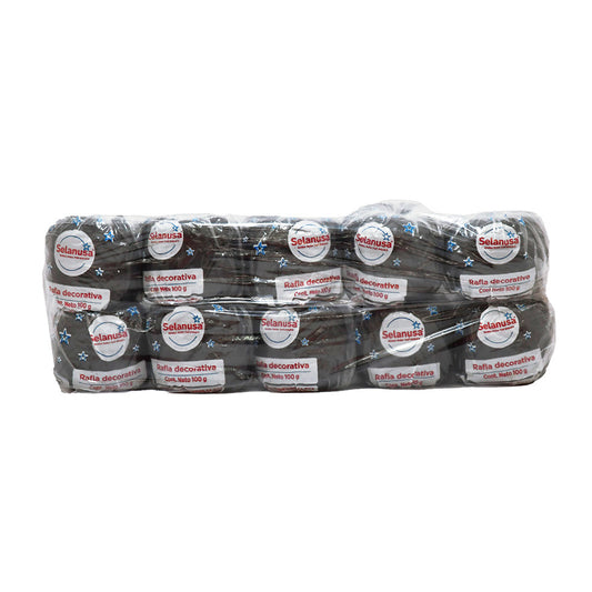 Rafia Selanusa Negro 116 - Paquete de 10 piezas de 100 g