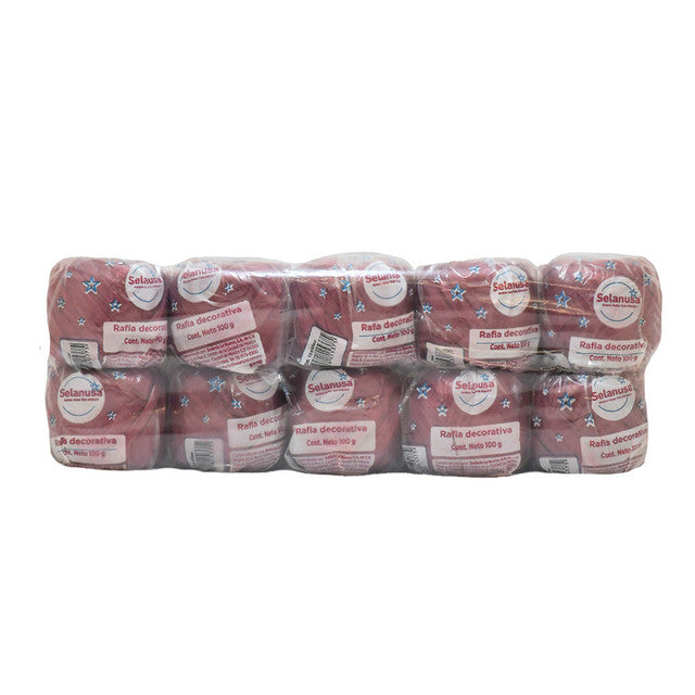 Rafia Selanusa Vino 139 - Paquete de 10 piezas de 100 g