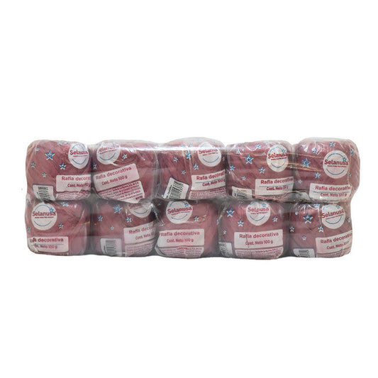 Rafia Selanusa Vino 139 - Paquete de 10 piezas de 100 g