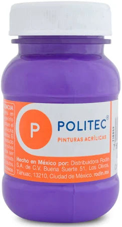 Caja De Pintura Acrílica Politec Lavanda 346 / 100 Ml / 6 Piezas