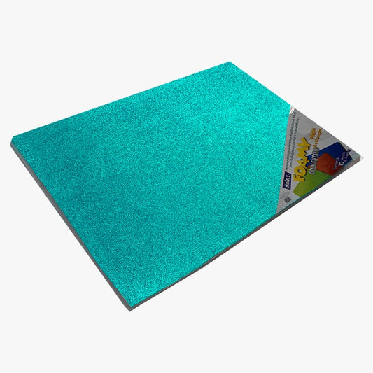 Pliego de foamy diamantado 55 x 43 iris jade PASCUA